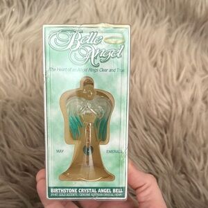 Gold and Green Crystal Bell